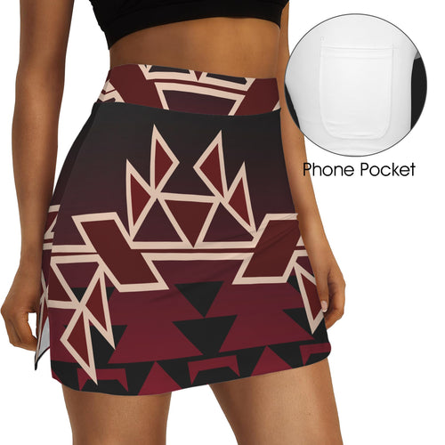 Maroon Tribal Skirt