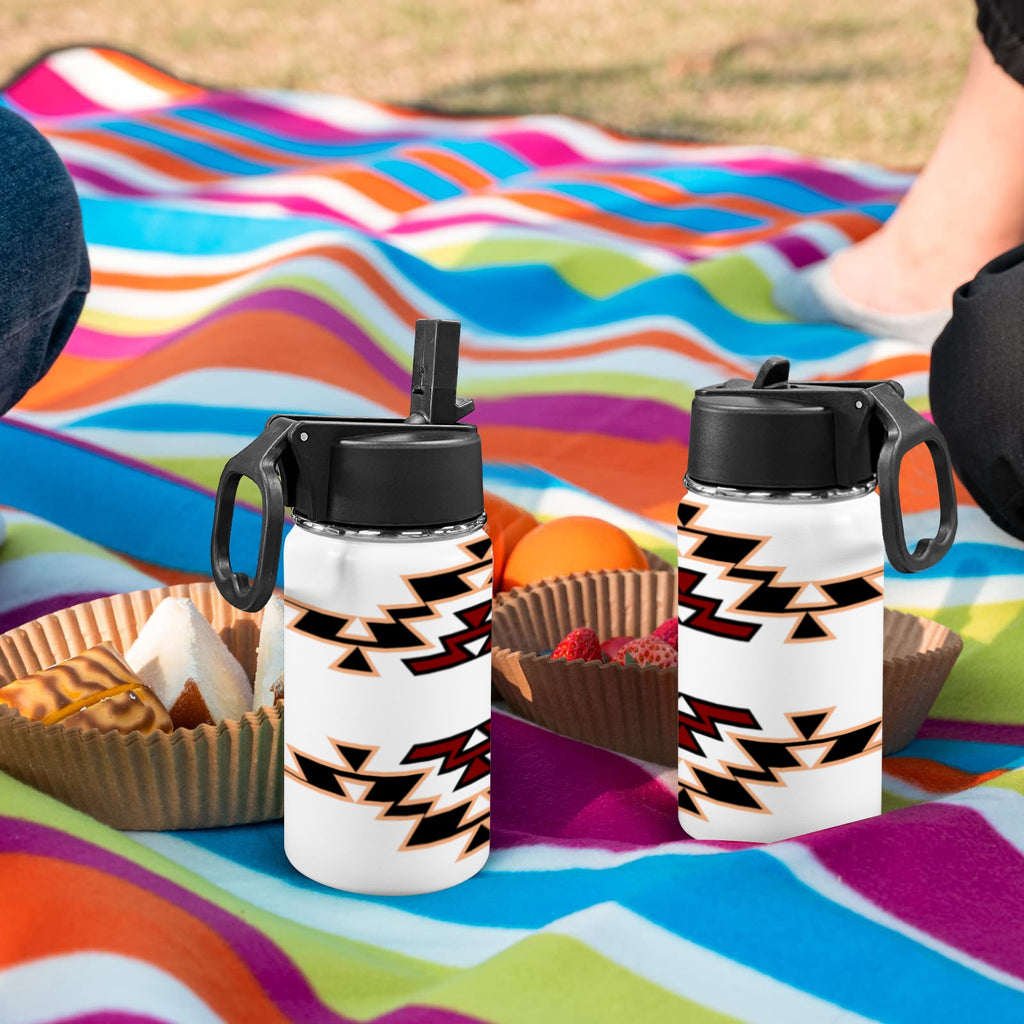 Tribal Water Bottle With Straw Lid