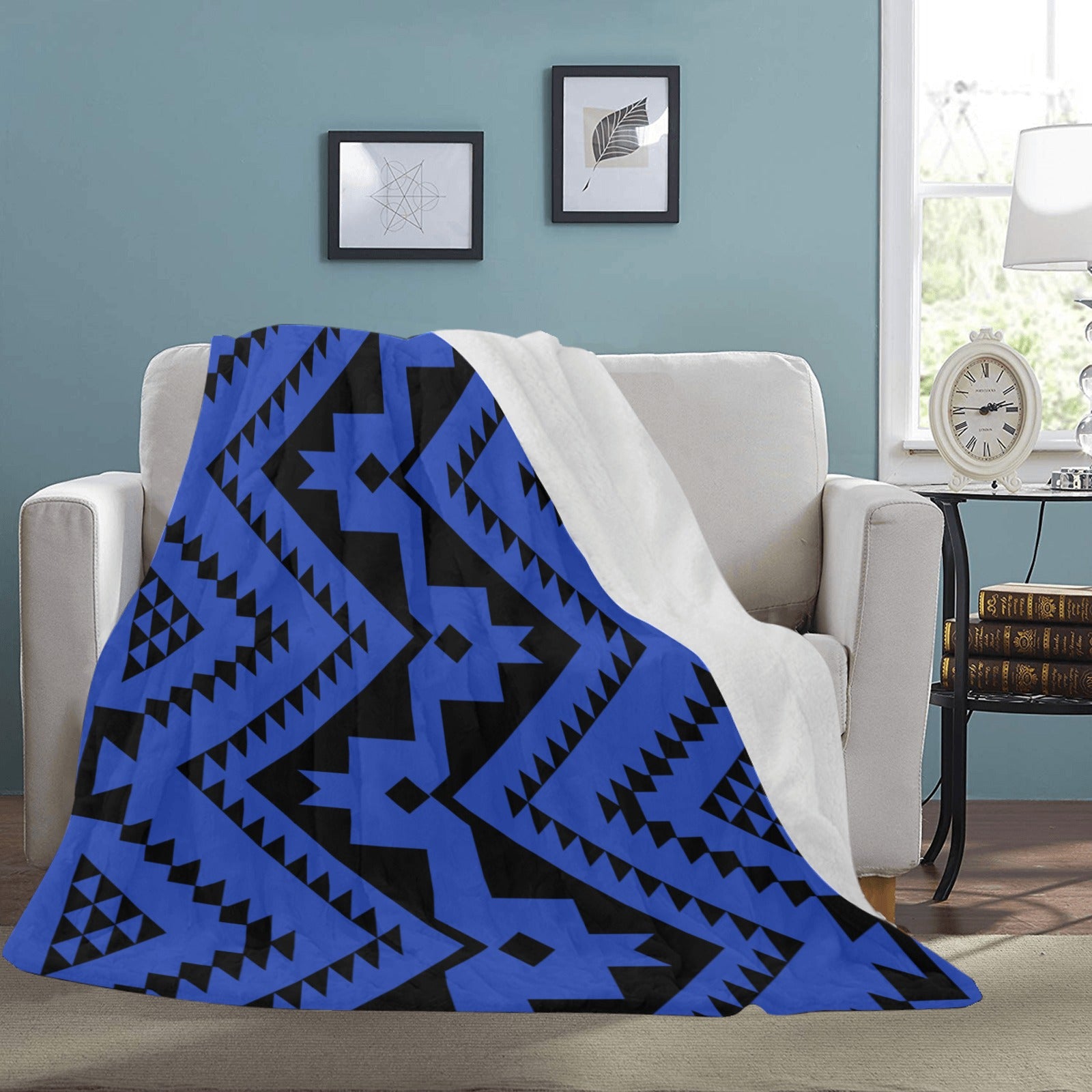 Blue Tribal Blanket