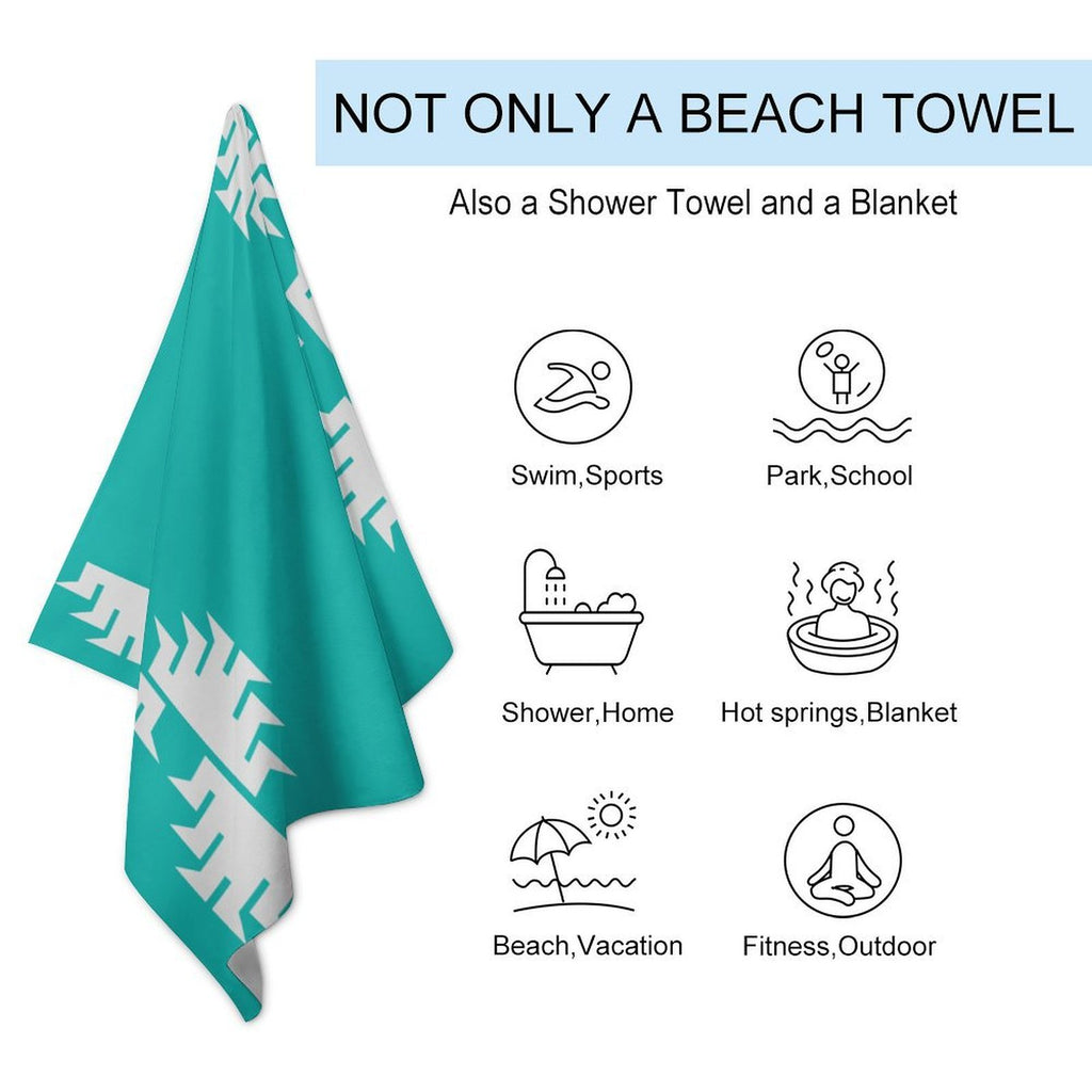 Custom Large Beach Towel Quick Dry Travel Swimming Towel