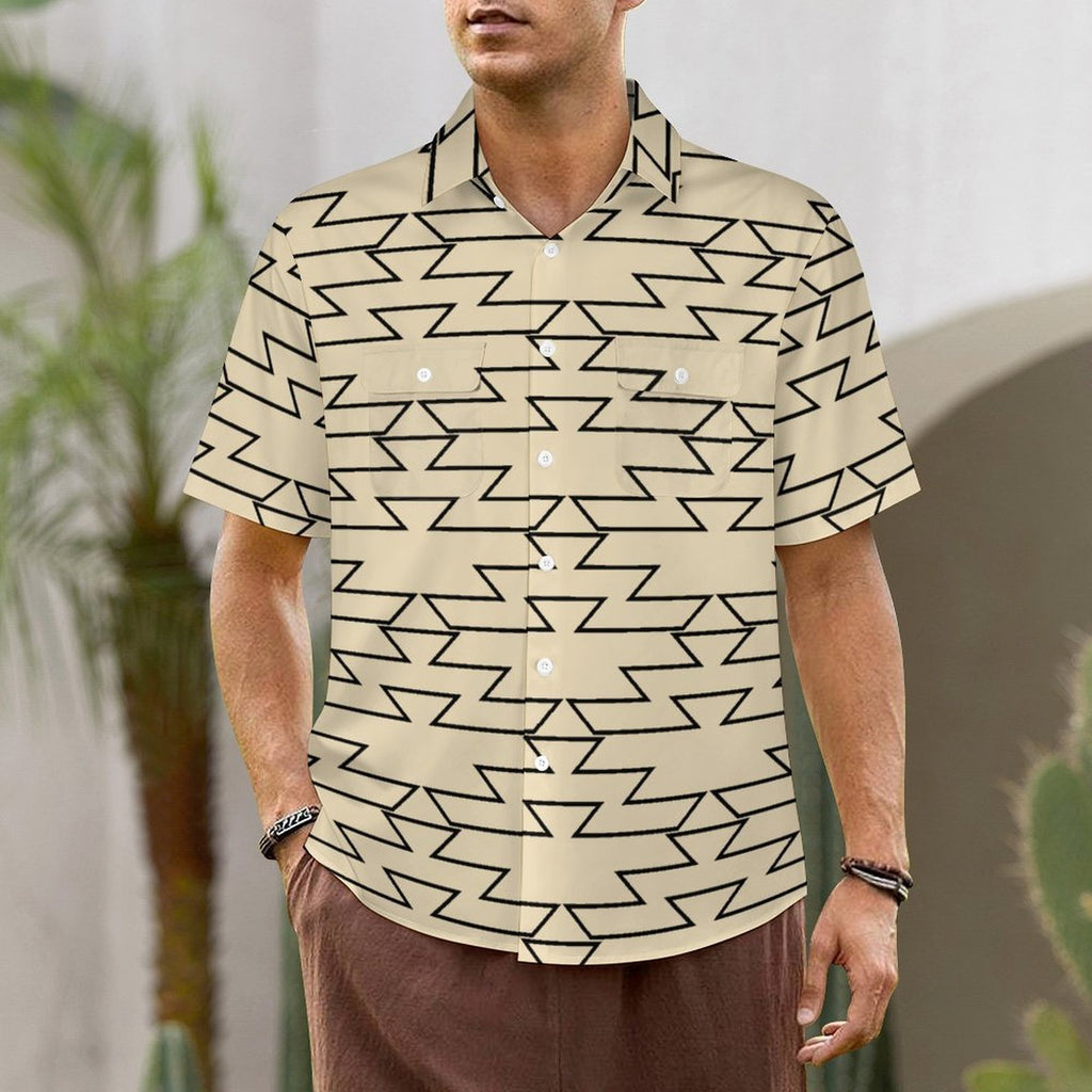 Cream Friendship Design Mens Shirt