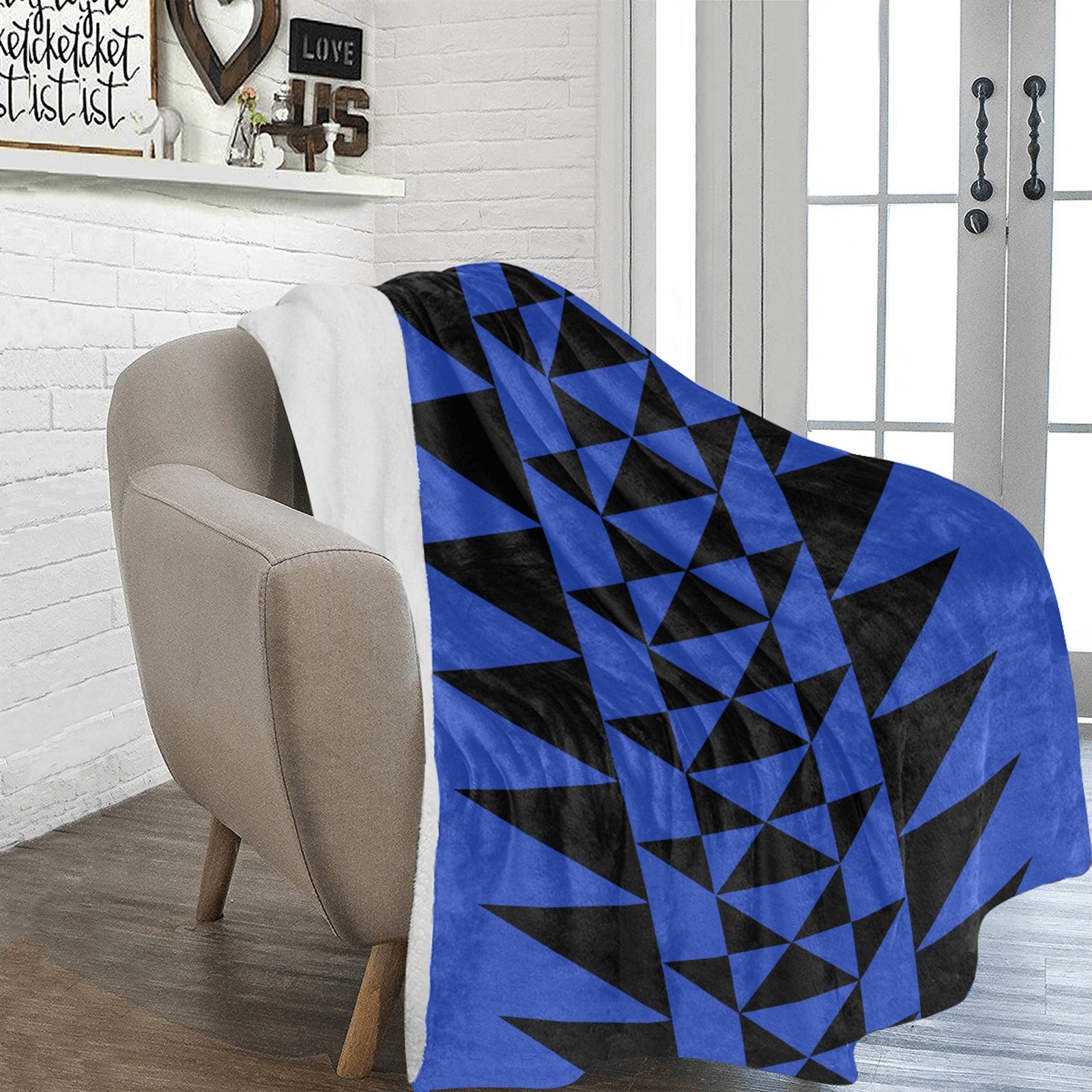 Blue Tribal Blanket
