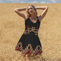Black Tribal Spaghetti Strap Dress