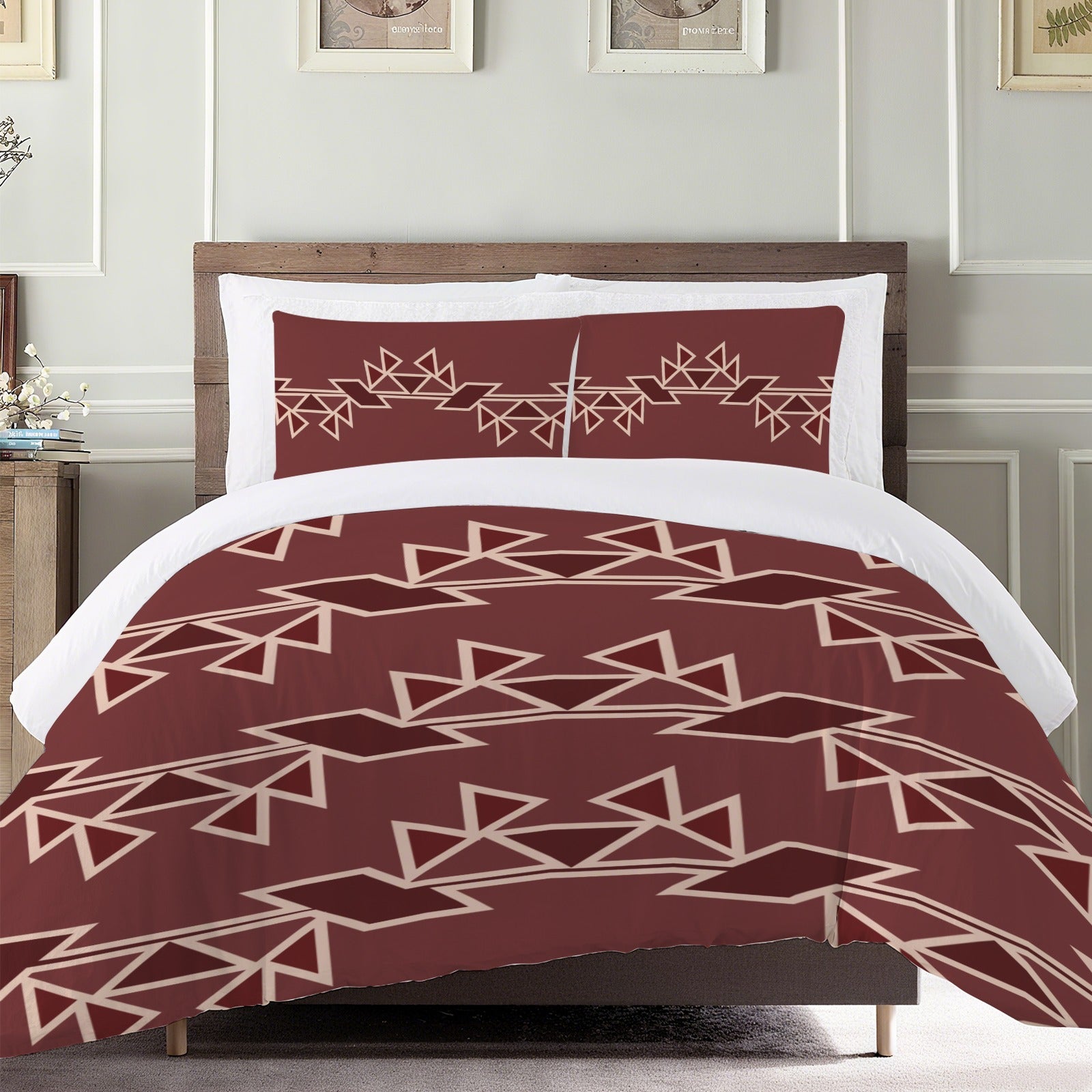 Maroon Tribal Bedding