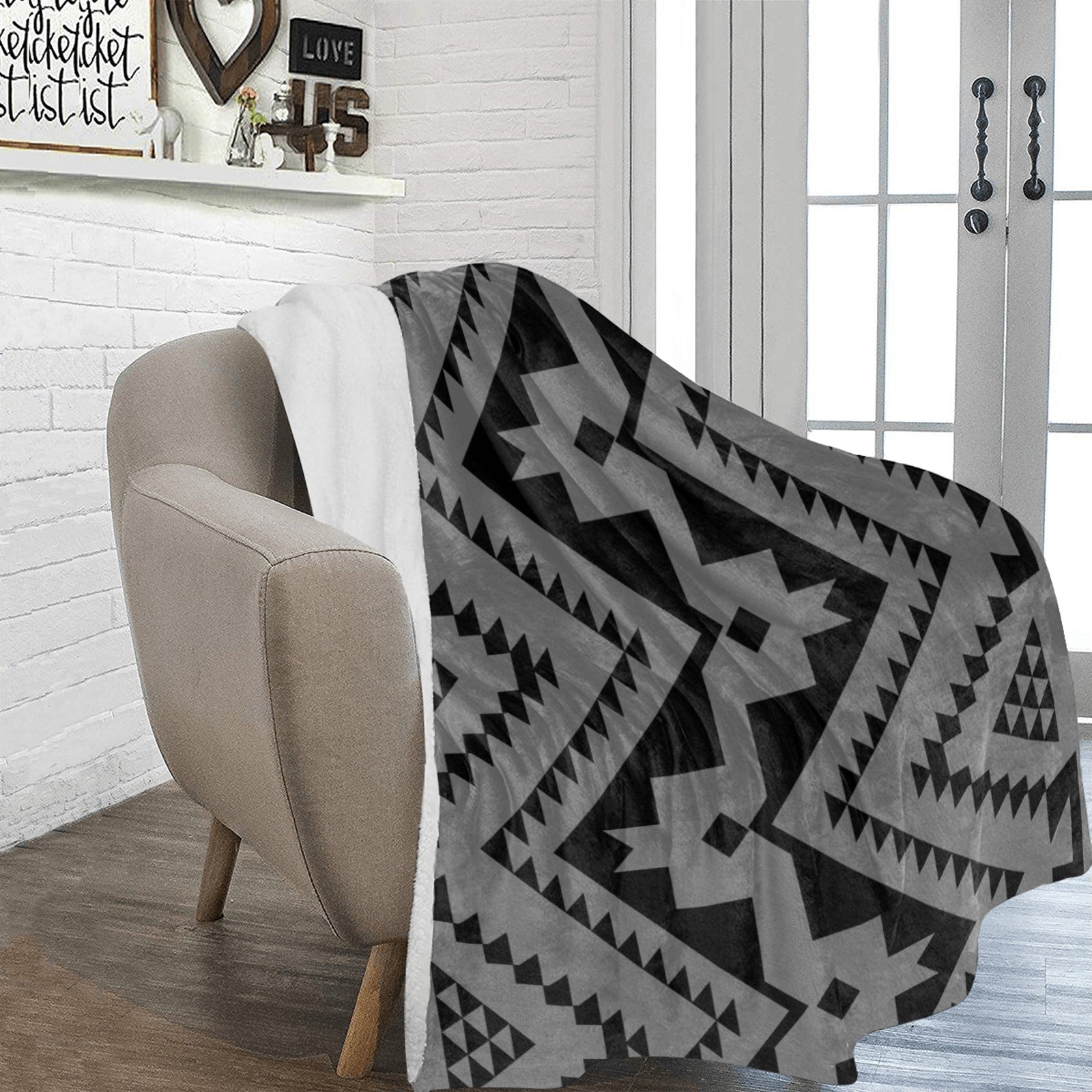 GrayTribal Blanket