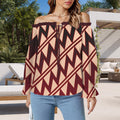 Onsidian Cream Shoulder Ruffle Sleeve Blouse