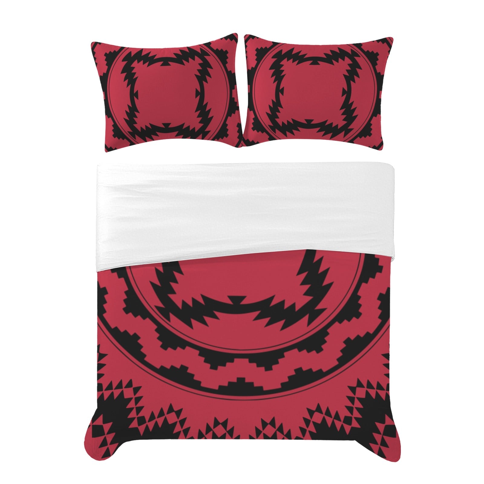 Red Tribal Circle Bedding