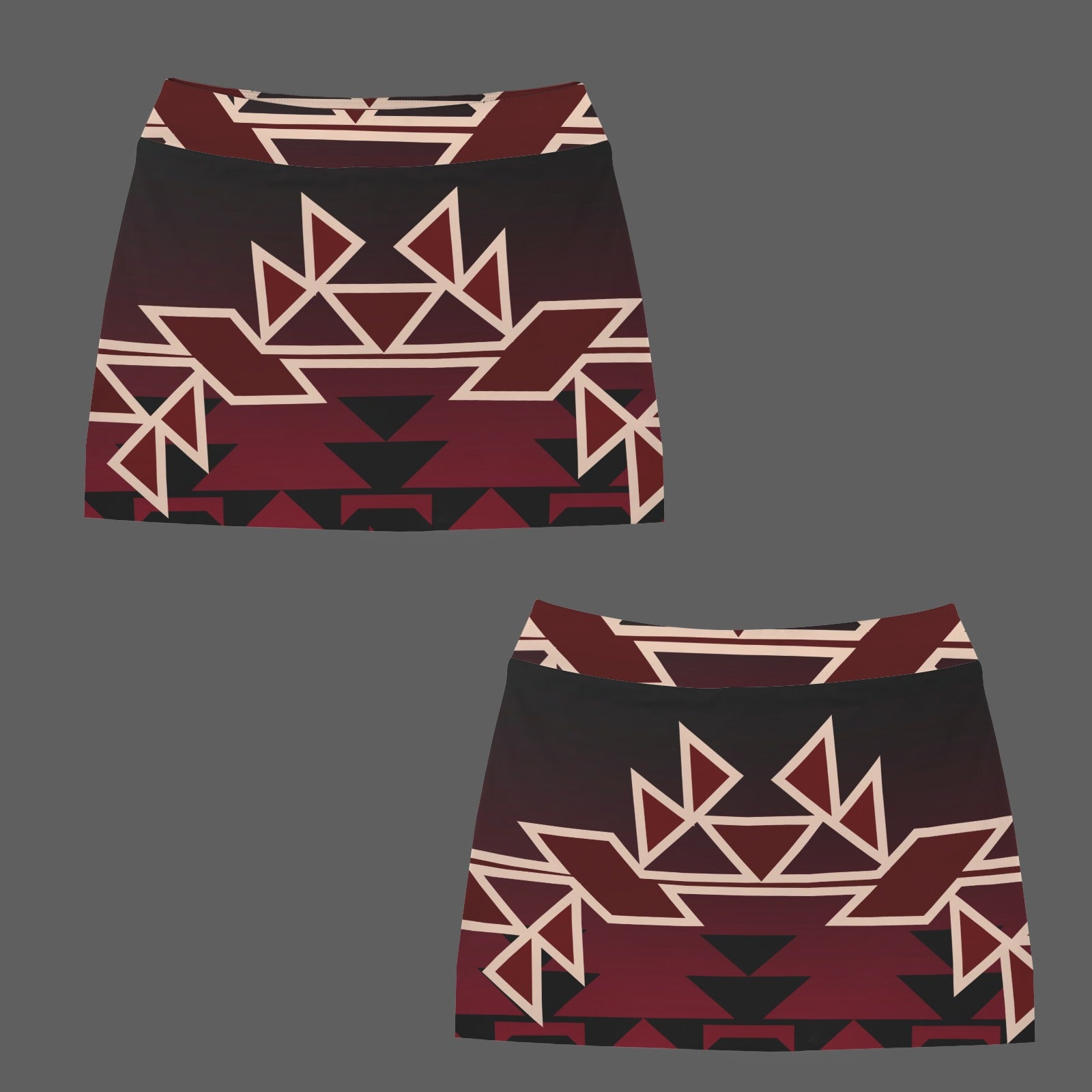Maroon Tribal Skirt