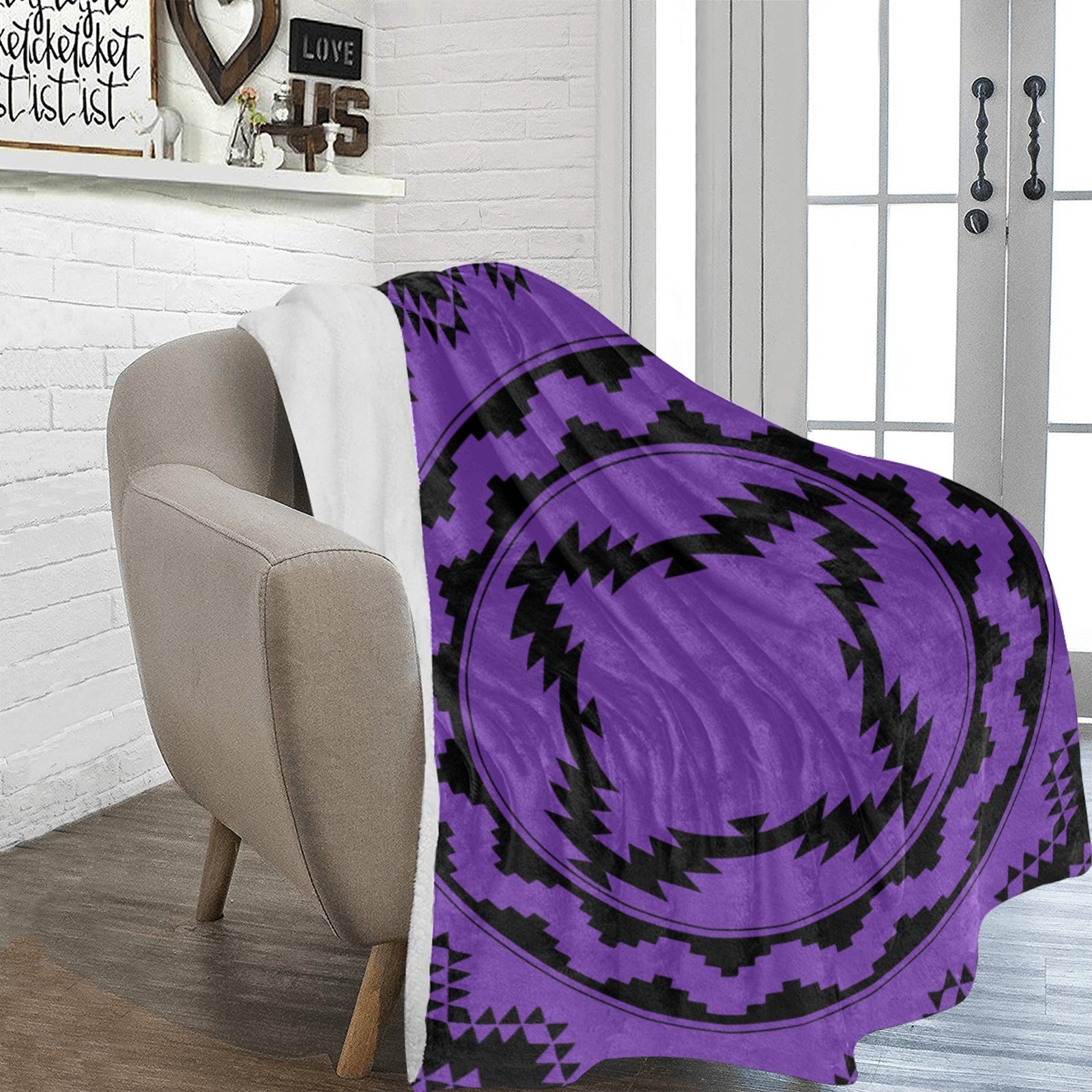 Purple Circle Blanket
