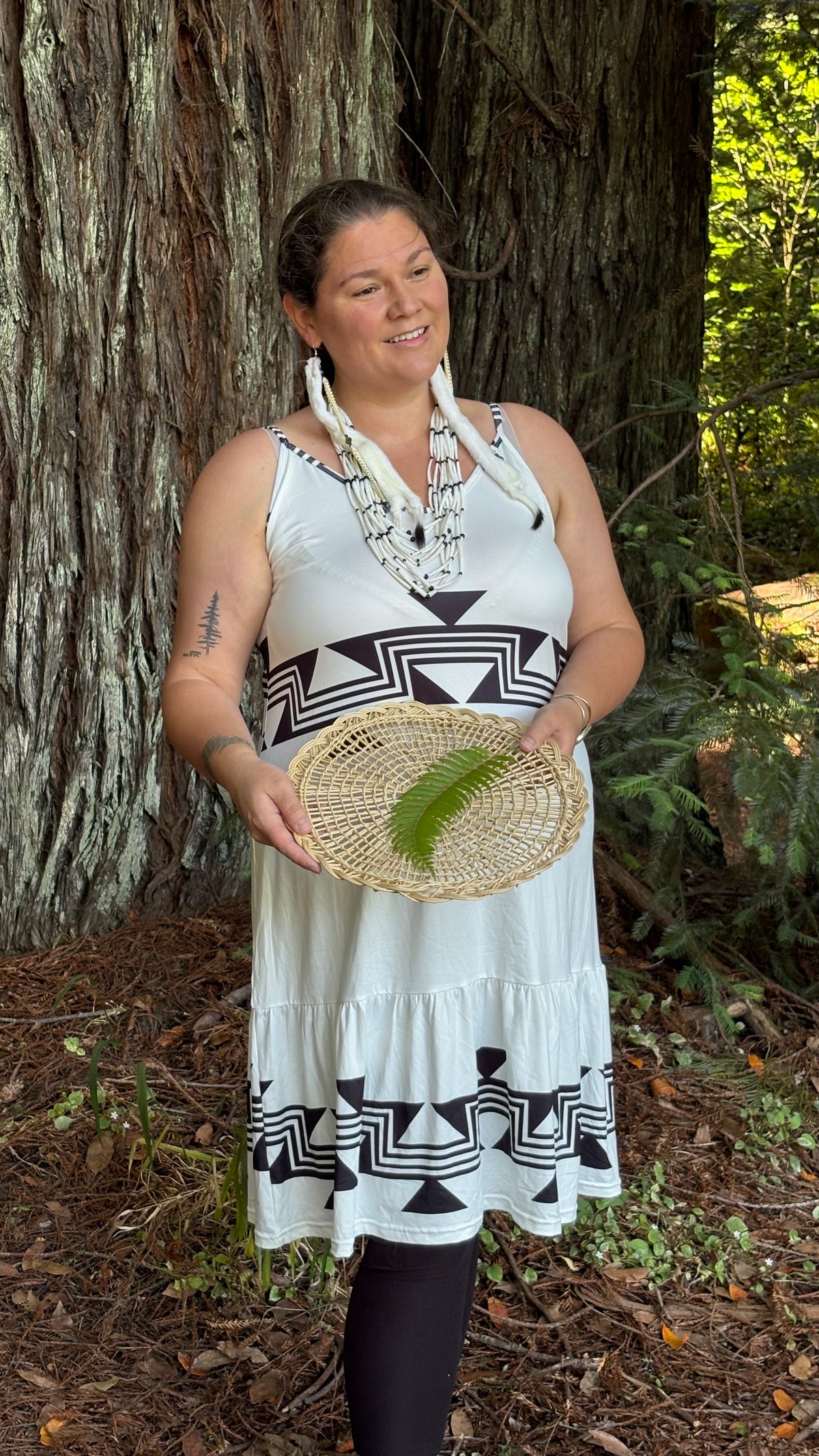 White Tribal Dress