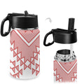 Pink Water Bottle With Straw Lid
