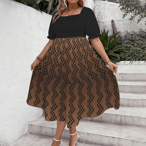 Tribal Dress black and brown