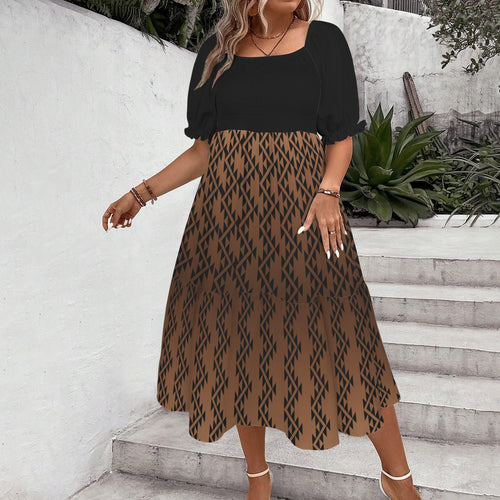 Tribal Dress black and brown