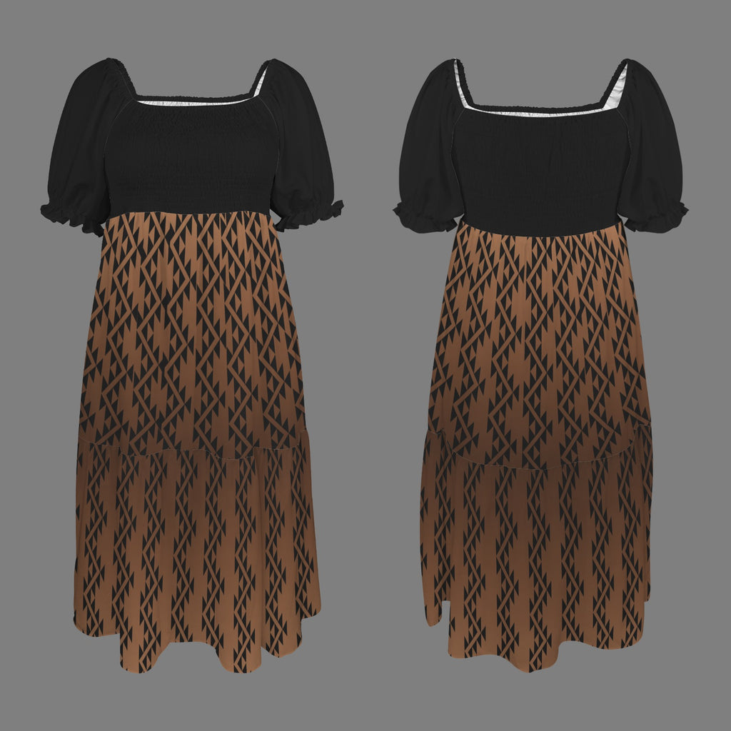 Tribal Dress black and brown