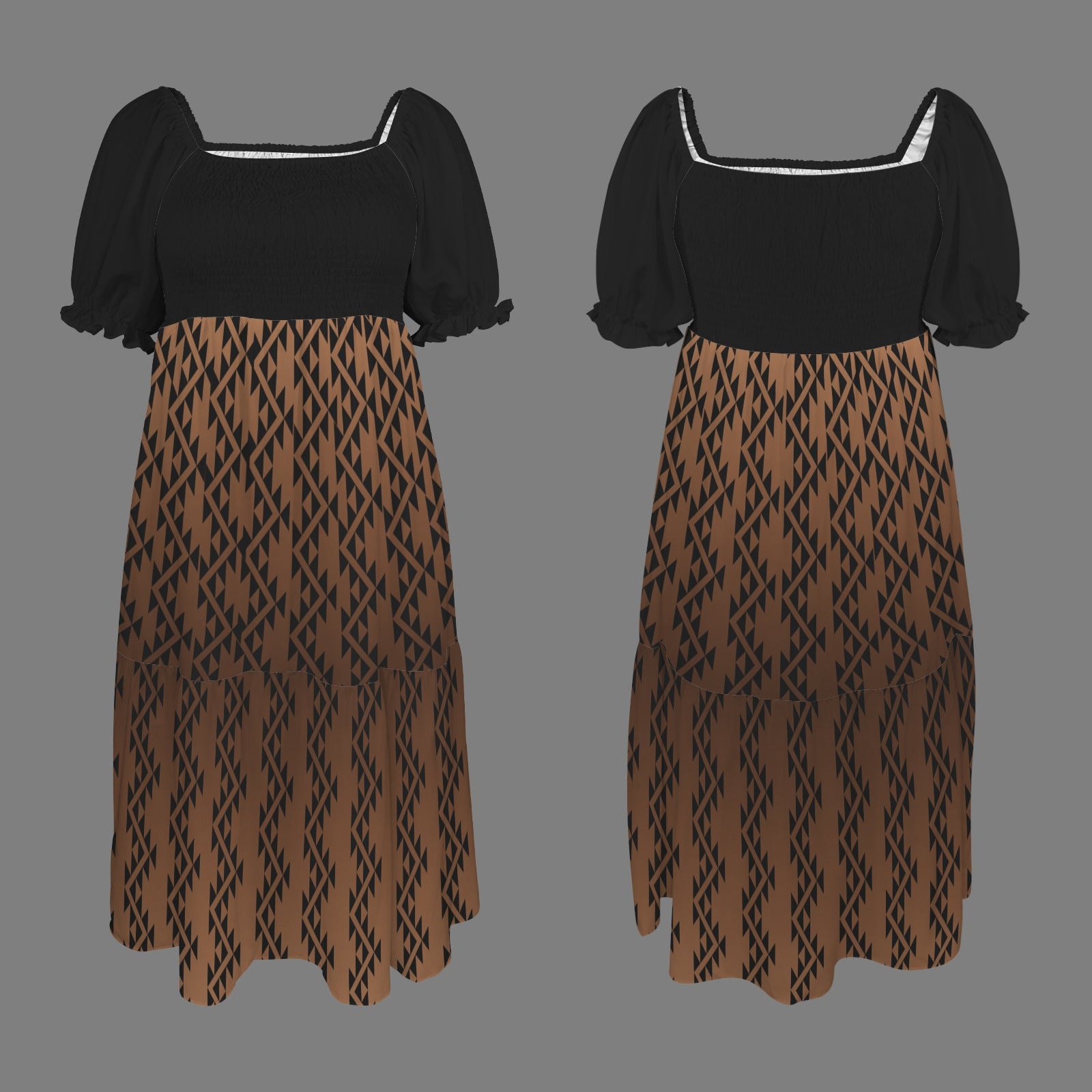 Tribal Dress black and brown