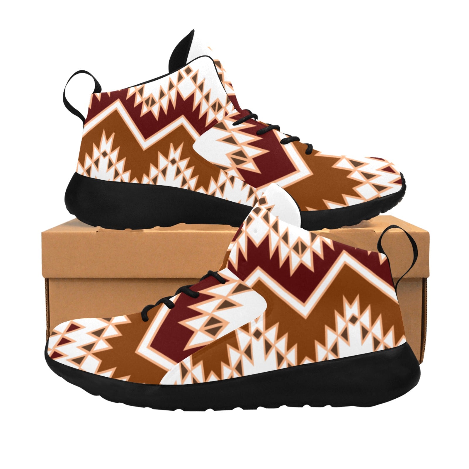White Tribal Design Shoes