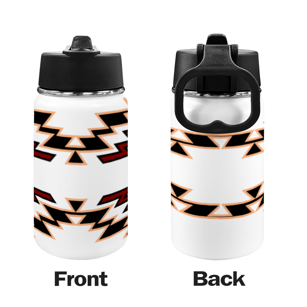 Tribal Water Bottle With Straw Lid
