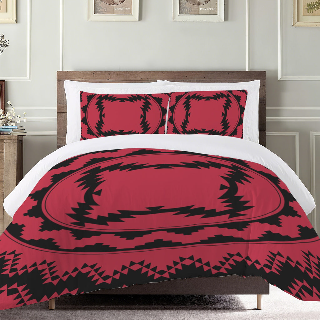 Red Tribal Circle Bedding